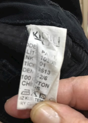 Siyah  kanvars Kiğılı pantalon - Görsel 4