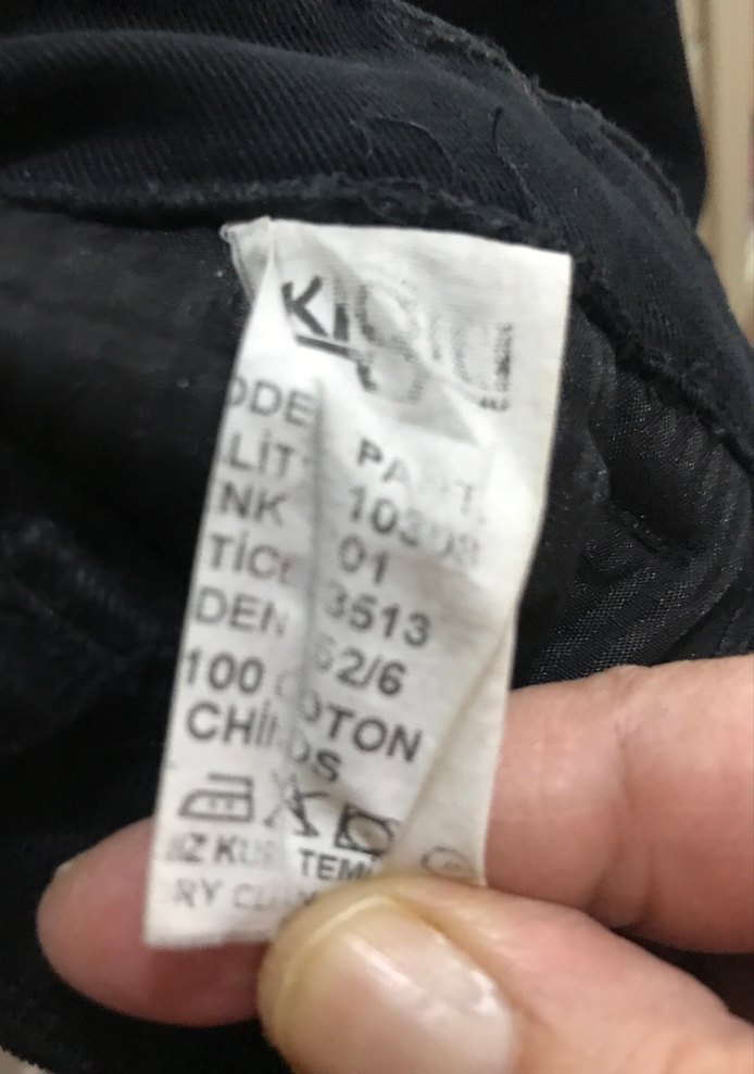 Siyah  kanvars Kiğılı pantalon - Görsel 4