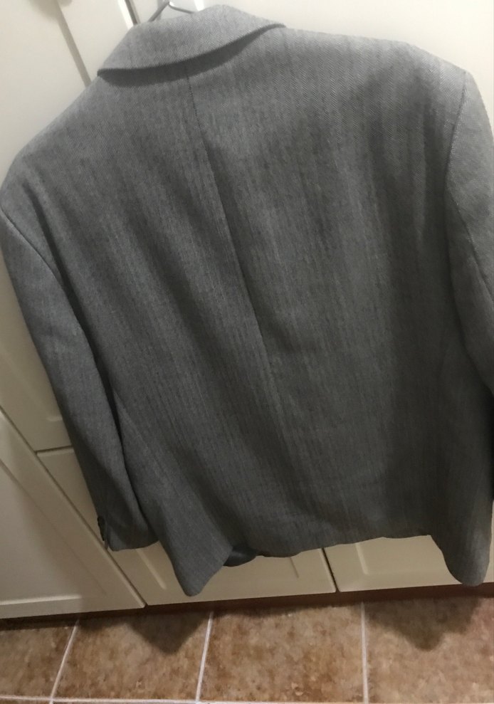 Gri Erkek Takım Elbise Ceket, Düğmeli, Normal Boy - Görsel 4