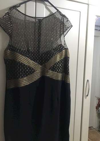 Siyah Drapeli Uzun Gece Elbisesi - Görsel 3