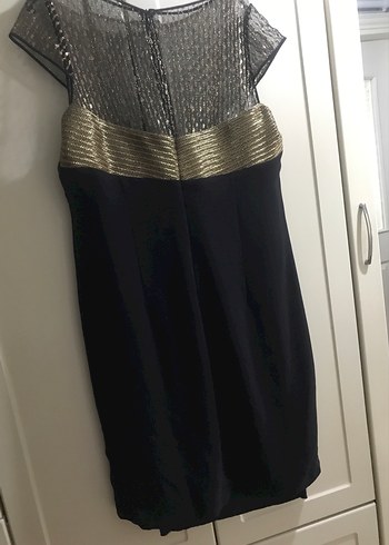 Siyah Drapeli Uzun Gece Elbisesi - Görsel 4