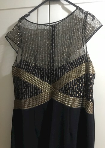 Siyah Drapeli Uzun Gece Elbisesi - Görsel 2