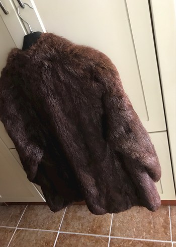 Kahverengi Sansar gerçek Kürk Ceket - Görsel 3