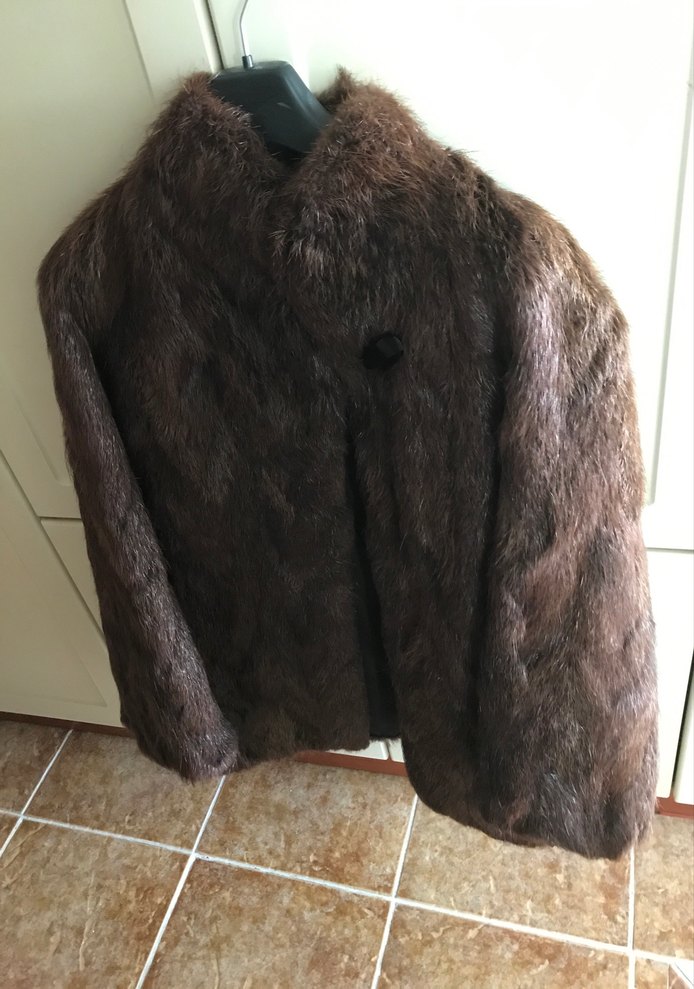 Kahverengi Sansar gerçek Kürk Ceket - Görsel 2