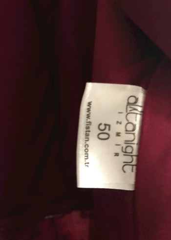 Bordo İşlemeli Uzun Abiye Elbise - Görsel 5