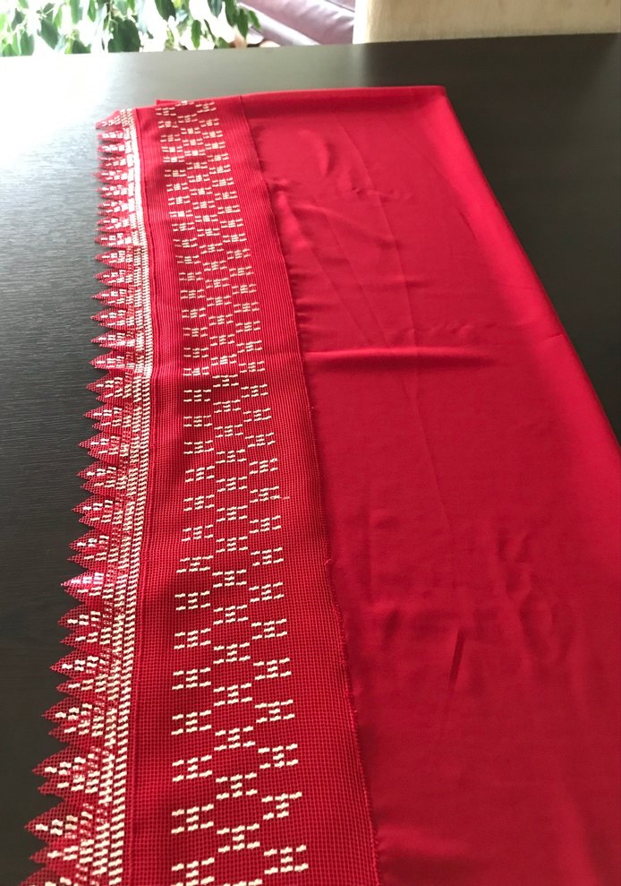 Kırmızı tel kırma Mevlüt örtüsü - Görsel 2