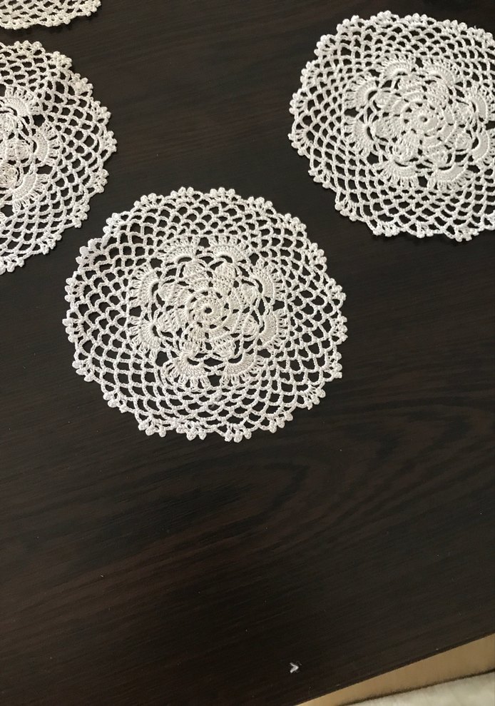 Bohem Dantel Yuvarlak  bardak altlığı - Görsel 3