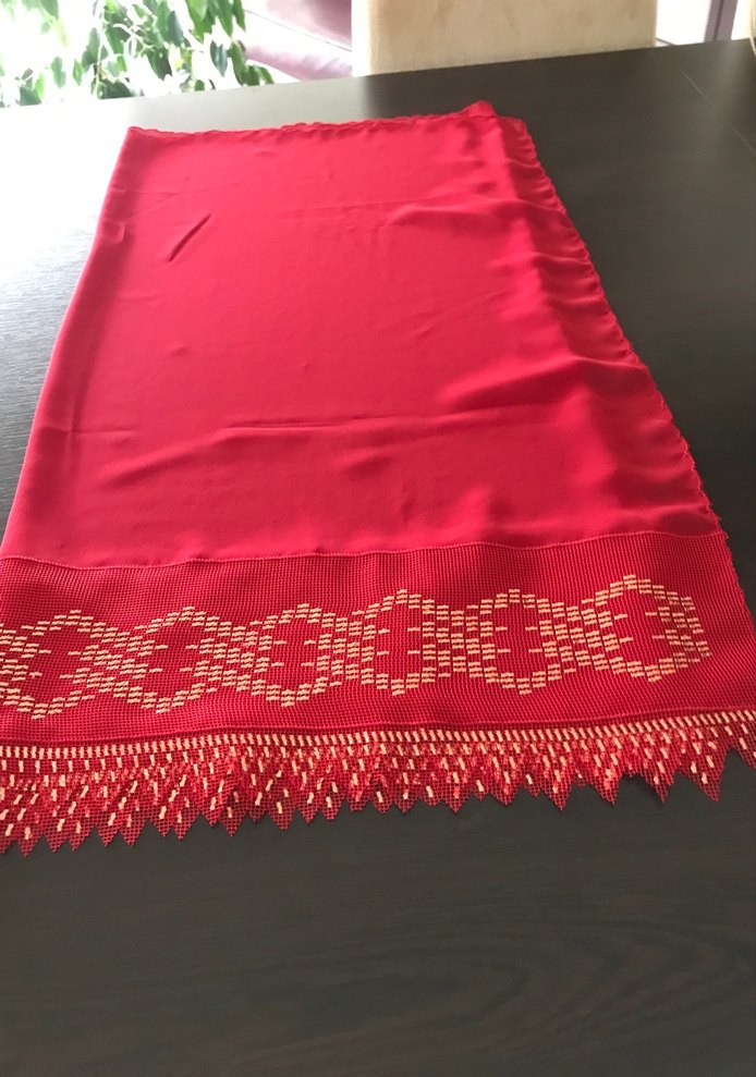 Kırmızı Tel kırma Mevlüt örtüsü - Görsel 3