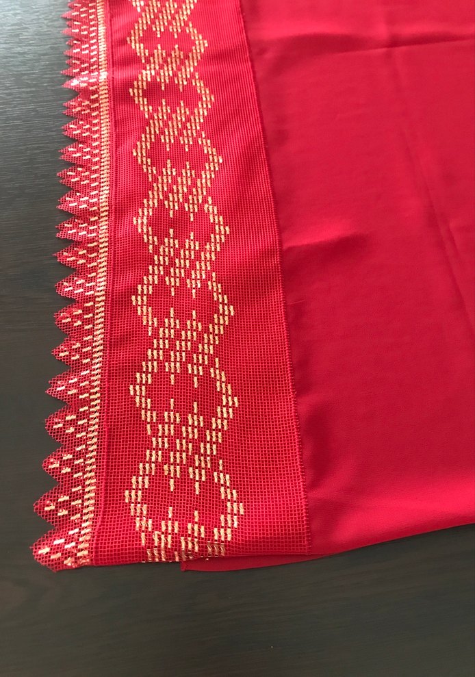 Kırmızı Tel kırma Mevlüt örtüsü - Görsel 2