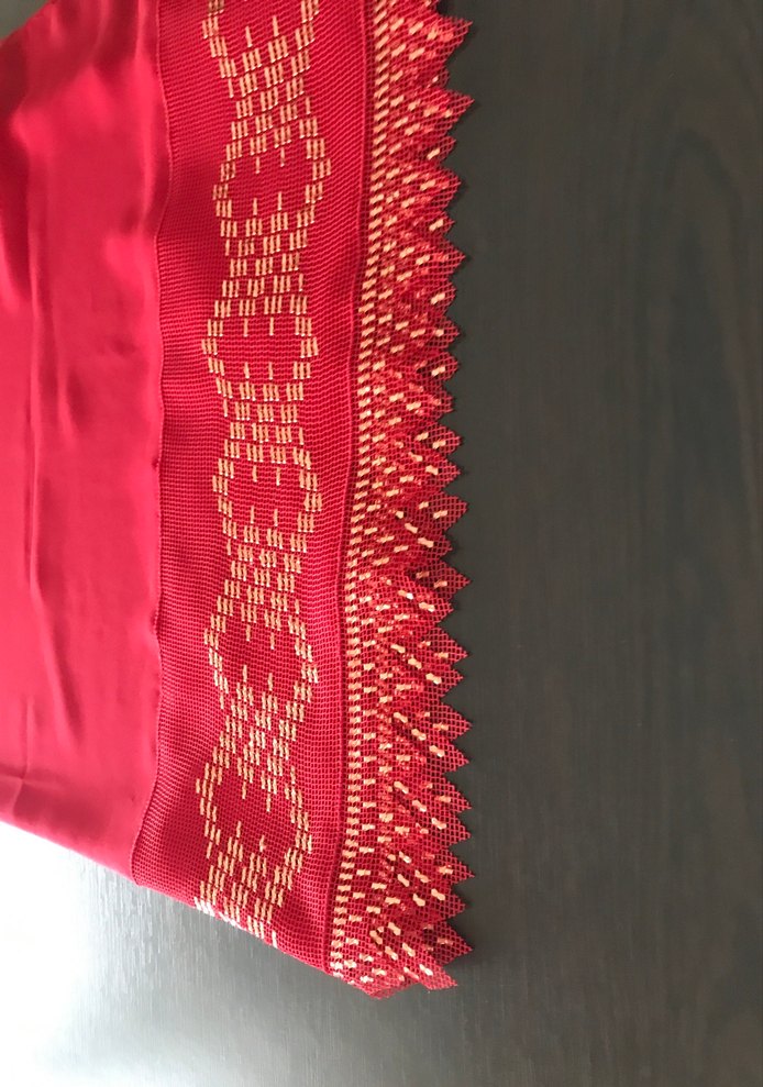 Kırmızı Tel kırma Mevlüt örtüsü - Görsel 4