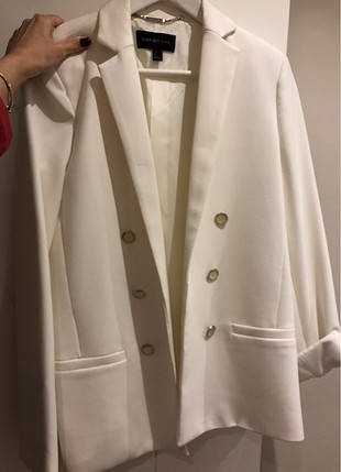 Beyaz blazer ceket