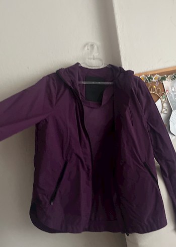 Lacoste Mor Kapüşonlu Fermuarlı Kadın Ceket