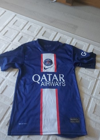 Erkek Mavi Kısa Kollu Spor Forma