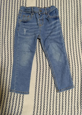 Erkek Çocuk Mavi Batik Desenli Denim Pantolon