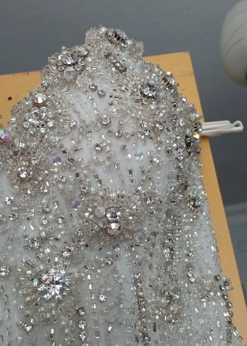 Taş İşlemeli Straplez Prenses Gelinlik - Görsel 2