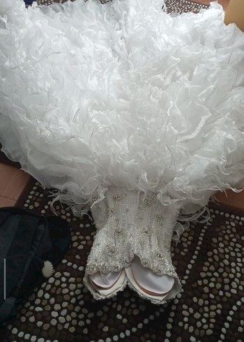 Taş İşlemeli Straplez Prenses Gelinlik - Görsel 4