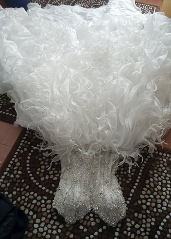 Taş İşlemeli Straplez Prenses Gelinlik - Görsel 3