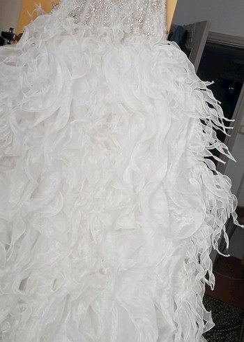 Taş İşlemeli Straplez Prenses Gelinlik - Görsel 7