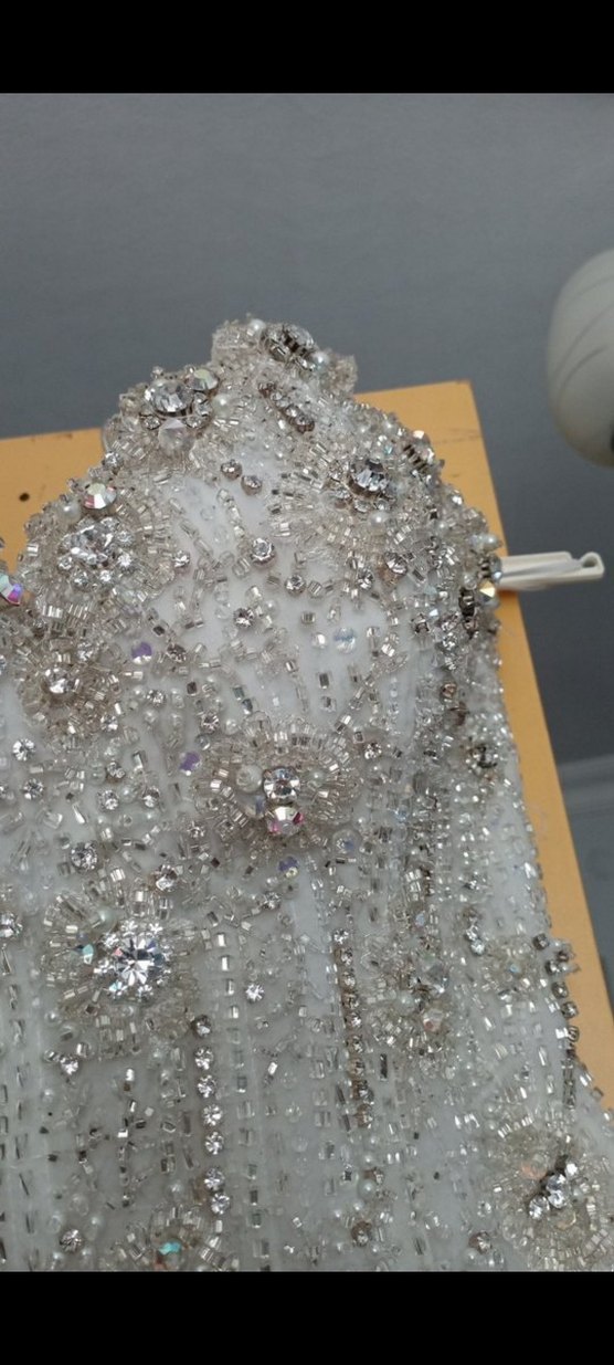 Taş İşlemeli Straplez Prenses Gelinlik - Görsel 2