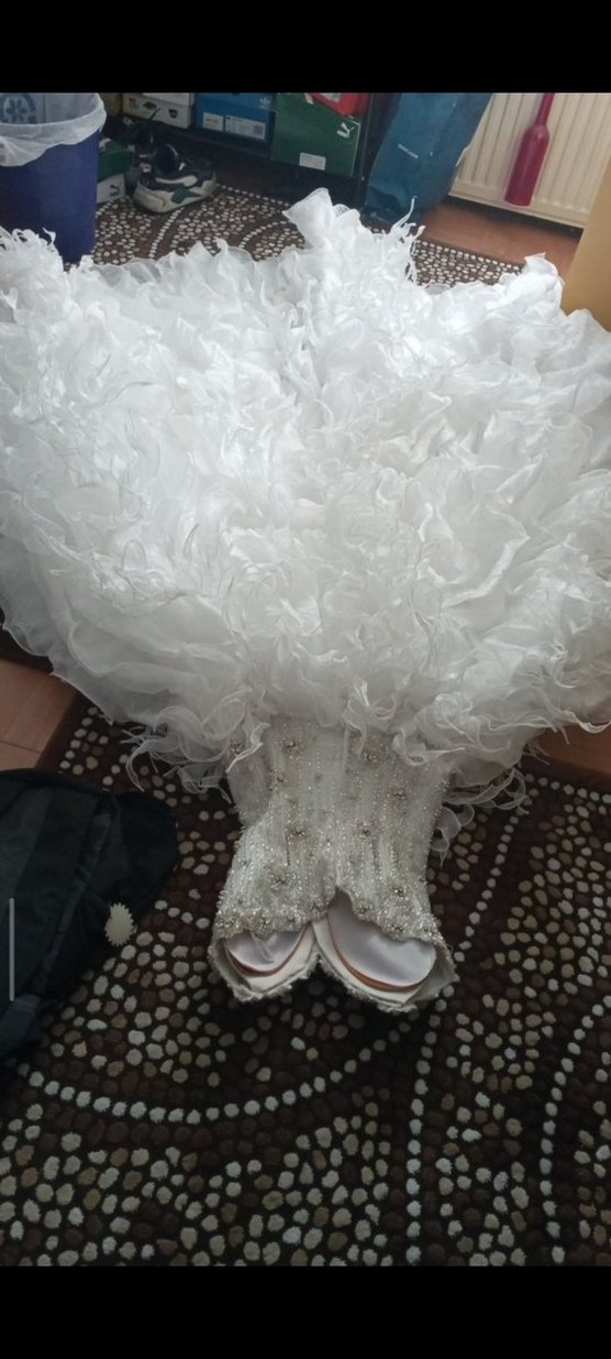 Taş İşlemeli Straplez Prenses Gelinlik - Görsel 4