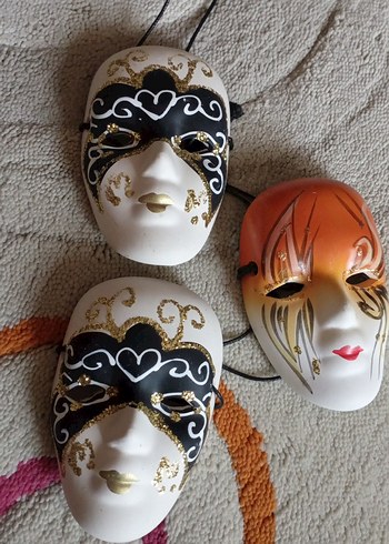 Üçlü Dekoratif Maskeler Seti - Görsel 5
