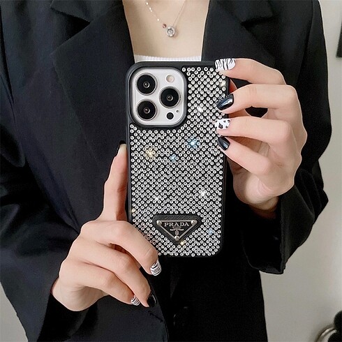 İPHONE 11-12-13-14-15PRO MAX TAŞLI PRADA KILIF