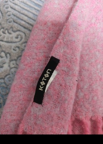 Pembe Kadın Dökümlü Bohem Şal - Görsel 2