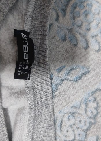 Gri Kadın Baskılı Sweatshirt - Görsel 3