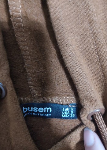 Kahverengi Kapüşonlu Süet Sweatshirt - Görsel 3