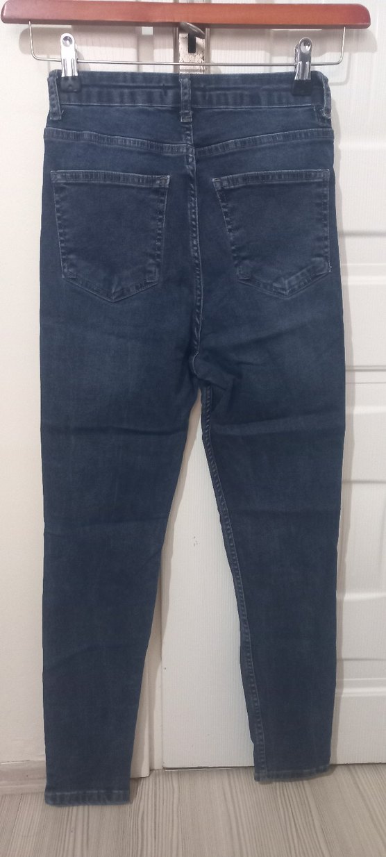 Kadın Lacivert Midi Denim Pantolon - Görsel 2