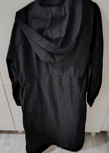 Siyah Midi Streetwear Yağmurluk - Görsel 4