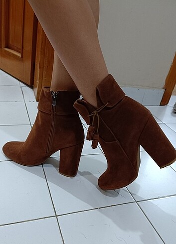 37 Beden camel Renk Topuklu bot 
