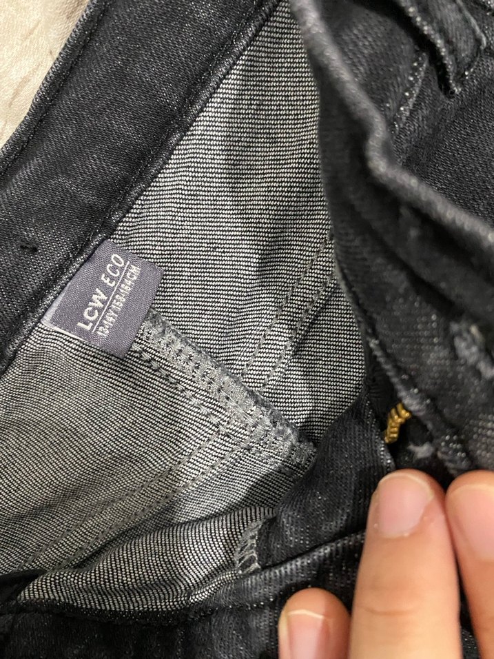 Gri Kadın Kot Pantolon, Regular Fit, Kürklü Detaylı - Görsel 4