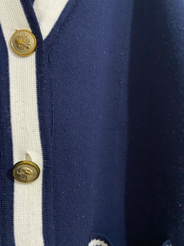 Düğmeli Lacivert Kadın Hırka - Görsel 5