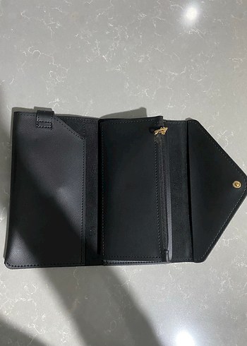 Siyah Deri Kadın Cüzdan - Görsel 2