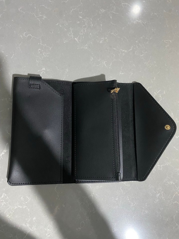 Siyah Deri Kadın Cüzdan - Görsel 2