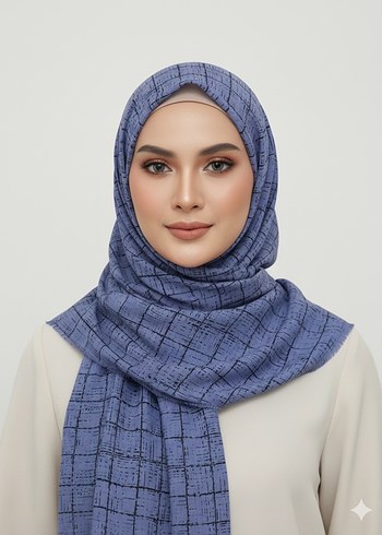 Kadın Haki Drapeli Saten Başörtüsü - Görsel 2