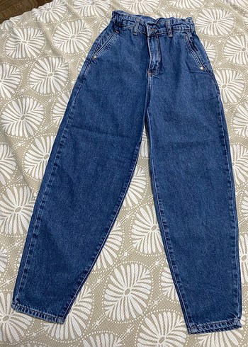 34 Beden Kadın Mavi Loose Fit Kot Pantolon