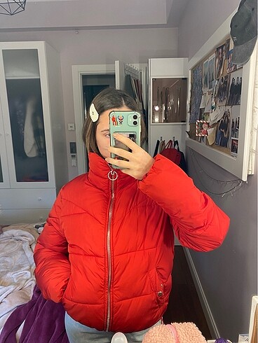Bershka Kirmizi Şişme Mont