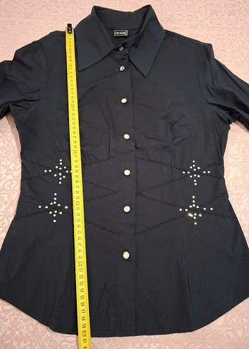 Siyah İş Ofis Kadın Gömlek - Görsel 5