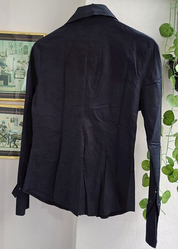 Siyah İş Ofis Kadın Gömlek - Görsel 2