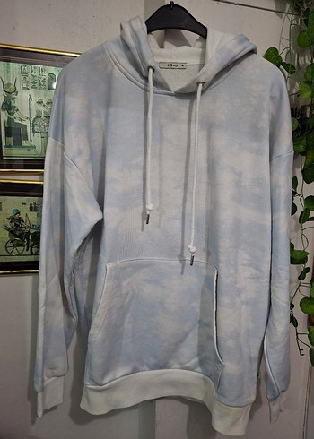 Mavi Batik Desenli Erkek Sweatshirt - Görsel 2