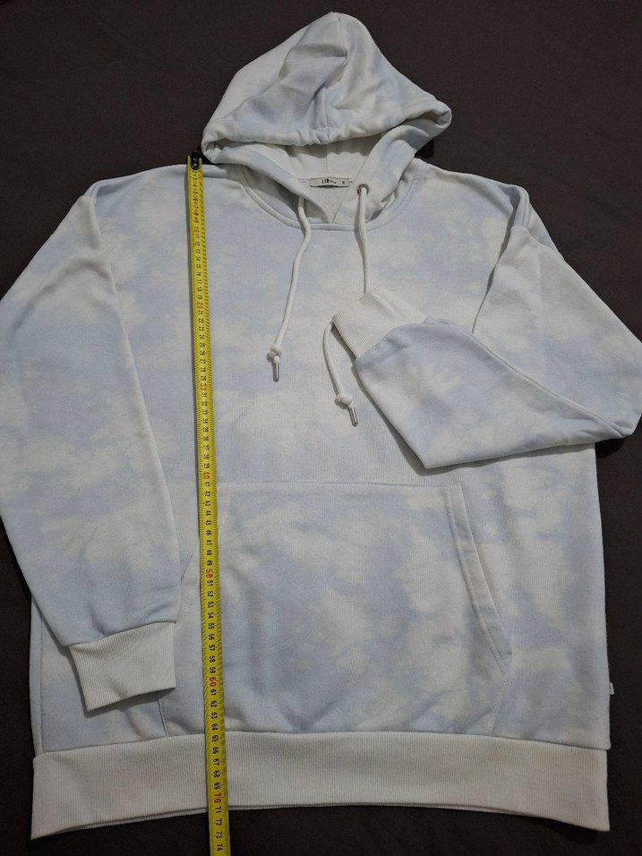 Mavi Batik Desenli Erkek Sweatshirt - Görsel 4