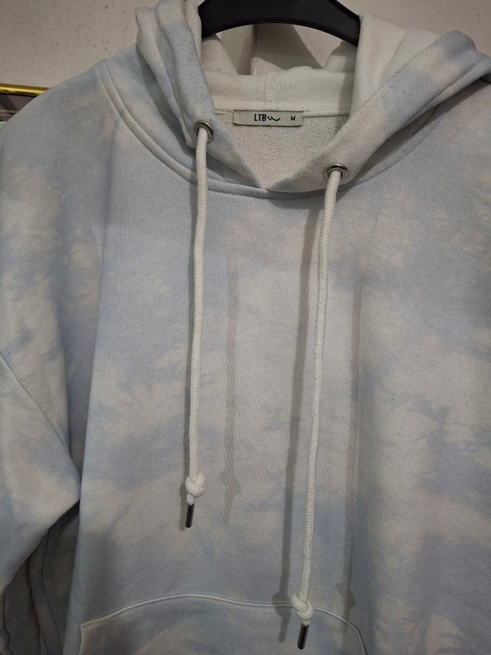 Mavi Batik Desenli Erkek Sweatshirt - Görsel 3