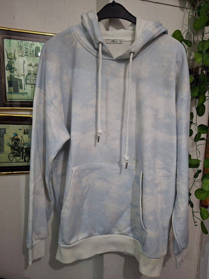 Mavi Batik Desenli Erkek Sweatshirt - Görsel 2