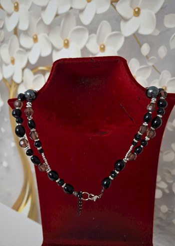 Çok Renkli Gotik Boncuklu Kadın Kolye - Görsel 2