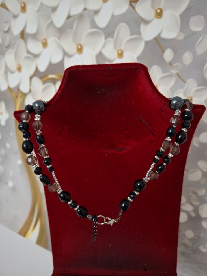 Çok Renkli Gotik Boncuklu Kadın Kolye - Görsel 2