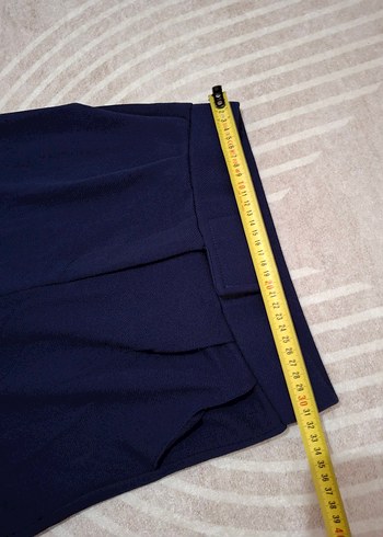 Lacivert Kadın Kumaş Pantolon Kemerli - Görsel 5