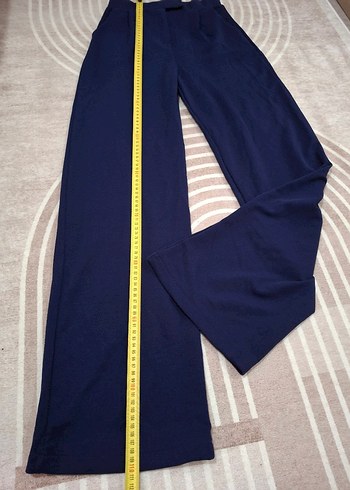 Lacivert Kadın Kumaş Pantolon Kemerli - Görsel 7