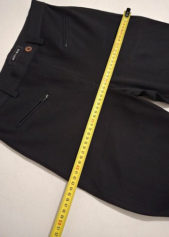 Kadın Siyah Regular Fit Kumaş Pantolon - Görsel 4